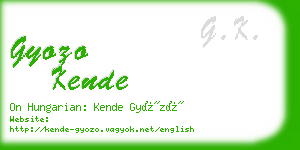 gyozo kende business card